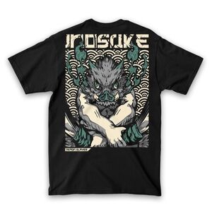 Inosuke mens anime Black demon slayer Graphic T-Shirt